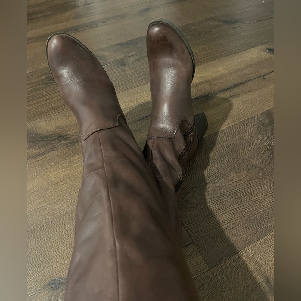 Brown Leather Boots, Marco Tozzi German designer